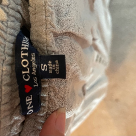 One Clothing Strapless Gray Dress with Button Detail - Picture 4 of 4